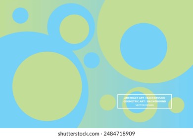 Wavy Curvy Circular and Circle Shapes and Designs Green and Blue Colors with Gradient Backdrop Modern Abstract Background Geometric Background