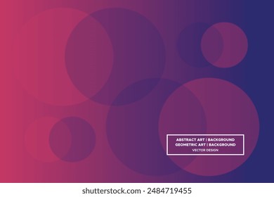 Wavy Curvy Circular and Circle Shapes and Designs Purple and Red Colors with Gradient Backdrop Modern Abstract Background Geometric Background