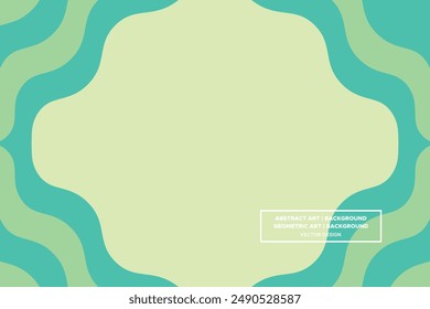 Wavy Curvy Circular and Circle Shapes and Designs Green and Light Green Colors Modern Abstract Background Geometric Background