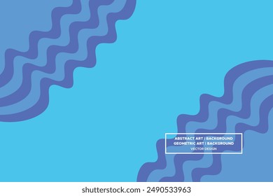 Wavy Curvy Circular and Circle Shapes and Designs Blue and Light Blue Colors Modern Abstract Background Geometric Background
