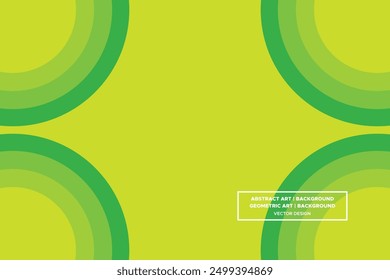Wavy Curvy Circular and Circle Shapes and Designs Green and Yellow Colors Modern Abstract Background Geometric Background