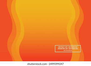 Wavy Curvy Circular and Circle Shapes and Designs Orange and Yellow Colors with Gradient Backdrop Modern Abstract Background Geometric Background
