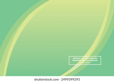 Wavy Curvy Circular and Circle Shapes and Designs Green and Yellow Colors with Gradient Backdrop Modern Abstract Background Geometric Background