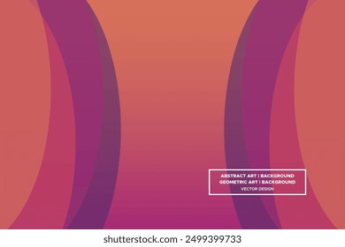 Wavy Curvy Circular and Circle Shapes and Designs Orange and Purple Colors with Gradient Backdrop Modern Abstract Background Geometric Background