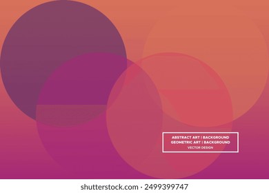 Wavy Curvy Circular and Circle Shapes and Designs Orange and Purple Colors with Gradient Backdrop Modern Abstract Background Geometric Background
