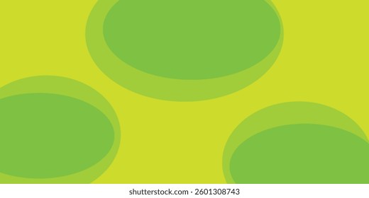 Wavy Curvy Circular and Circle Shapes and Designs Green and Yellow Colors Modern Abstract Background