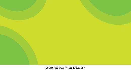 Wavy Curvy Circular and Circle Shapes and Designs Green and Yellow Colors Modern Abstract Background Geometric Background