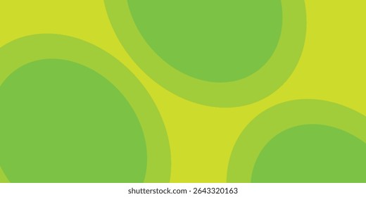 Wavy Curvy Circular and Circle Shapes and Designs Green and Yellow Colors Modern Abstract Background Geometric Background