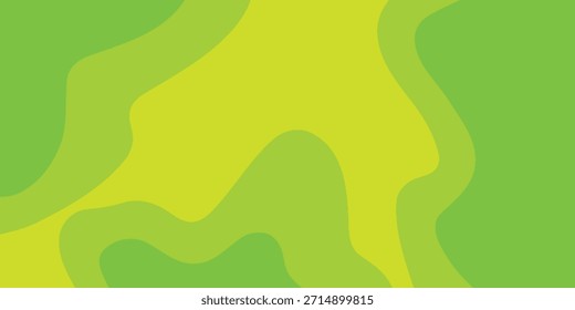 Wavy Curvy Circular and Circle Shapes and Designs Green and Yellow Colors Modern Abstract Background Geometric Background