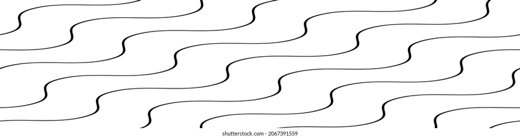 Wavy, curvy, curved Lines abstract Seamlessly repeatable rectangle Pattern, Background
