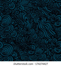 wavy cycle seamless pattern background beige. hair background, jellyfish seamless background, 