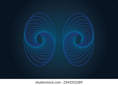 Wavy dunkler Hintergrund. Wellenlinie, Vektorgrafik.