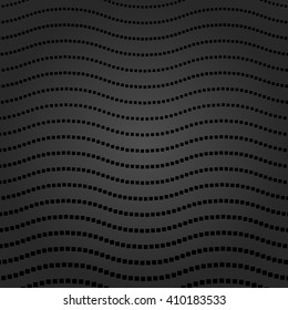 Wavy dark vector ornament. Modern geometric pattern with repeating elements