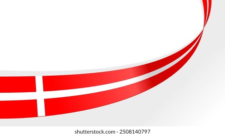 wavy denmark flag vector background with copy space for text. denmark national day