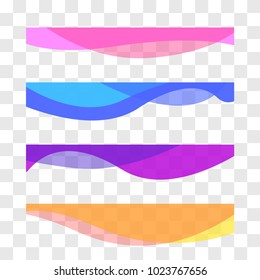 Wavy Design Element. Decor For Brochure, Banner, Flyer. Fluid, Color Wave, Curve Line. Vector Illustration