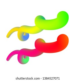 Wavy design element. Decor for brochure, banner, flyer. Fluid, color wave, curve blend line. Vector illustration