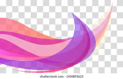 Wavy design element. Decor for brochure, banner, flyer. Fluid, color wave, curve line. Vector illustration