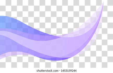 Wavy design element. Decor for brochure, banner, flyer. Fluid, color wave, curve line. Vector illustration