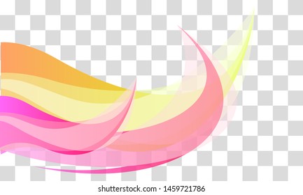 Wavy design element. Decor for brochure, banner, flyer. Fluid, color wave, curve line. Vector illustration