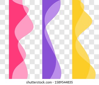 	
Wavy design element. Decor for brochure, banner, flyer. Fluid, color wave. Vector illustration