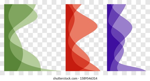 Wavy design element. Decor for brochure, banner, flyer. Fluid, color wave. Vector illustration