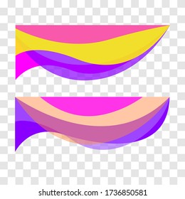 Wavy design element. Decor for brochure, banner, flyer. Fluid, color wave, curve line. Vector illustration