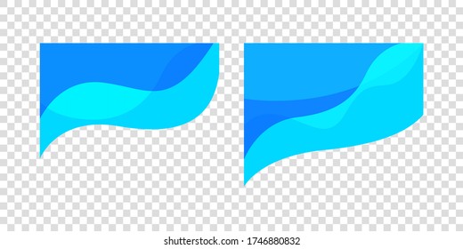 Wavy design element. Decor for brochure, banner, booklet, poster, flyer, business card. Abstract color wave, curve element, creative shape. Vector illustration