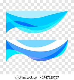 Wavy design element. Decor for brochure, banner, flyer. Fluid, color wave, curve line. Vector illustration