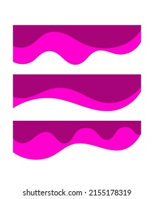 Wavy design element. Decor for brochure, banner, flyer. Fluid, color wave, curve line. Vector illustration