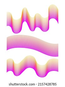 Elemento de diseño ondulado. Decoración para folleto, pancarta, volante. Fluido, onda de color, línea de curva. Ilustración del vector