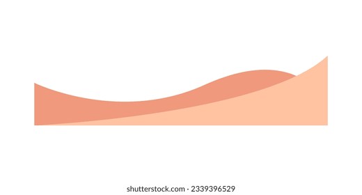 Wavy design element. Decor for brochure, banner, and flyer. Fluid, color wave, curve smooth line. Vector. Triple Wave Border Elements