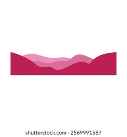 Wavy design element. Decor for brochure, banner, and flyer. Fluid, color wave, curve smooth line. Vector. Triple Wave Border Elements