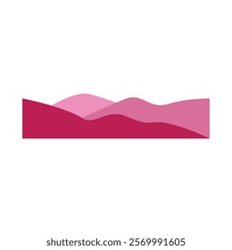 Wavy design element. Decor for brochure, banner, and flyer. Fluid, color wave, curve smooth line. Vector. Triple Wave Border Elements