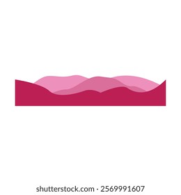 Wavy design element. Decor for brochure, banner, and flyer. Fluid, color wave, curve smooth line. Vector. Triple Wave Border Elements