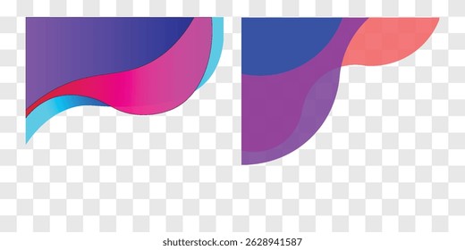 Wavy design element. Decor for brochure, banner, flyer. Fluid, color wave, curve line. Vector illustration	