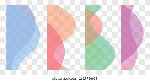 Elemento de diseño ondulado. Decoración para folleto, Anuncio, volante. Líquido, onda de color, línea de curva. Ilustración vectorial