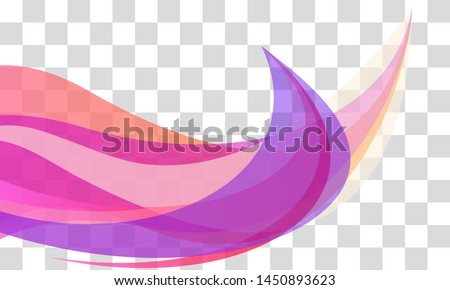 Wavy design element. Decor for brochure, banner, flyer. Fluid, color wave, curve line. Vector illustration