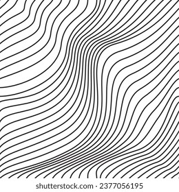 wavy diagonal lines seamless pattern. Vector illustration.