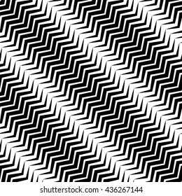 Wavy diagonal parallel lines. seamless, repeatable monochrome pattern.