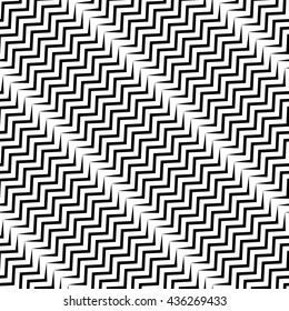 Wavy diagonal parallel lines. seamless, repeatable monochrome pattern. Vector