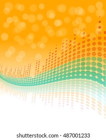 wavy digital equalizer abstract background. vector musical party design template
