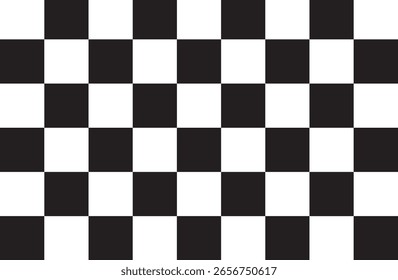 Wavy Distorted Checkered Pattern Background in Black and White Creating Optical Illusion Effect – Abstract Geometric Design for Retro Art, Modern Graphics, and Visual Experimentation