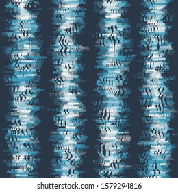 Wavy distressed monochrome techno mess grungy stripe pattern. Seamless repeat vector pattern swatch.