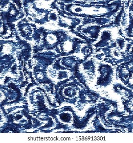 Wavy distressed monochrome techno mess grungy techno pattern. Seamless repeat vector pattern swatch.