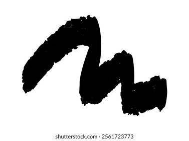 Wavy doodle grunge paintbrush stroke