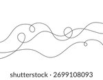 Wavy doodle lines, curved background, black and white graphic design