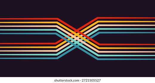 Linhas onduladas de doodle, fundo curvo, design gráfico preto e branco