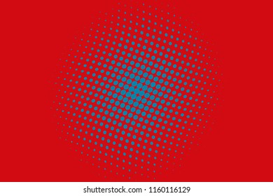 Wavy dot lines background. Pattern of dots, dotted lines, circles of different scale. Futuristic pattern. Blue-red backdrop to create backgrounds, templates, posters in a modern minimalist style.