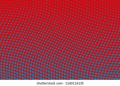 Wavy dot lines background. Pattern of dots, dotted lines, circles of different scale. Futuristic pattern. Blue-red backdrop to create backgrounds, templates, posters in a modern minimalist style.