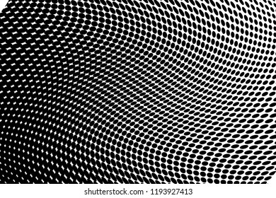 Wavy dot lines background. Pattern of dots, dotted lines, circles of different scale. Futuristic pattern. Monochrome backdrop to create backgrounds, templates, posters in a modern minimalist style